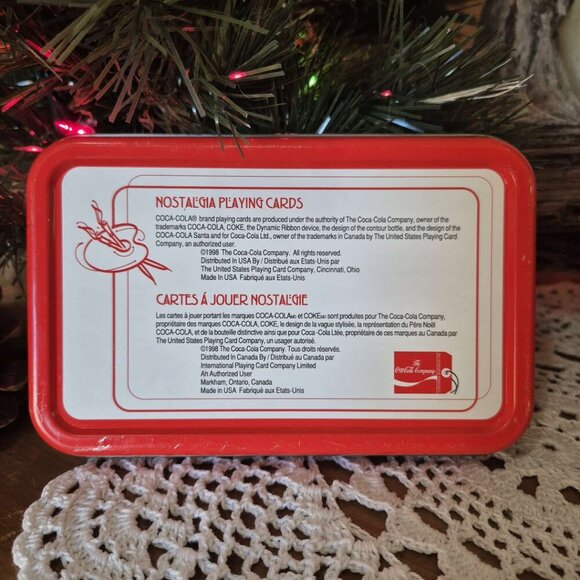 COCA COLA Nostalgia Playing Cards in tin box - Coke 1998 - Picture 9 of 14